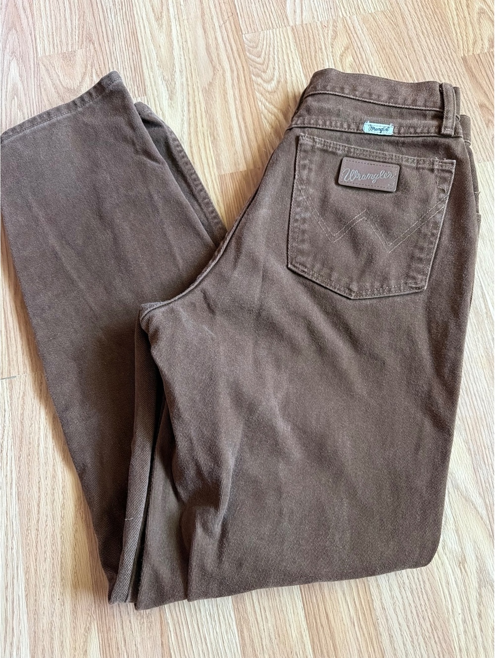 Vintage High Waisted Wranglers Brown Corduroy Mom Jeans Size 30
